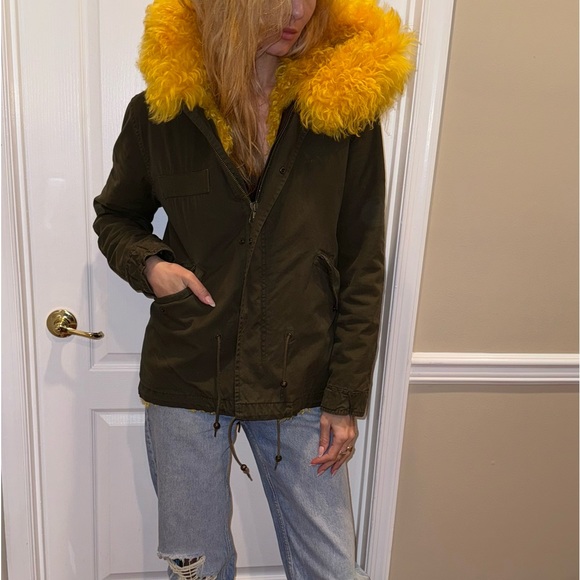 Mr. & Mrs. Italy Real lamb Fur lined hooded coat! - Picture 4 of 11